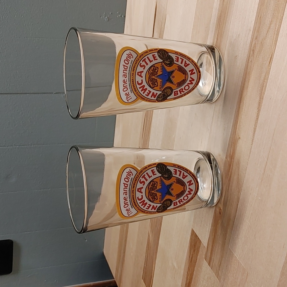 Newcastle Brown Ale Beer Glasses - set of 2